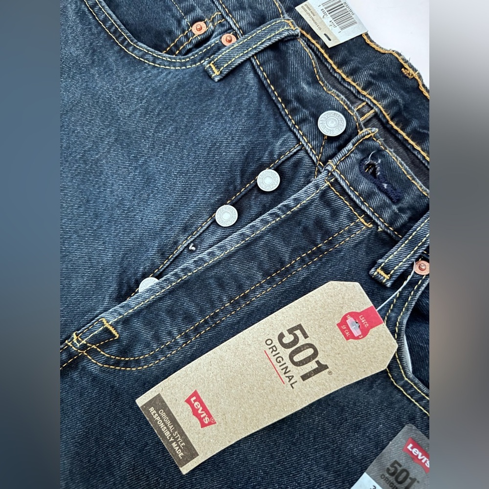 Levi's Men's 501 Original Stretch Button Fly Jeans - Denim